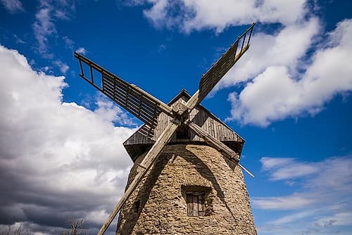 Sweden-Gotland Island-Botvatte-old windmill Art Print